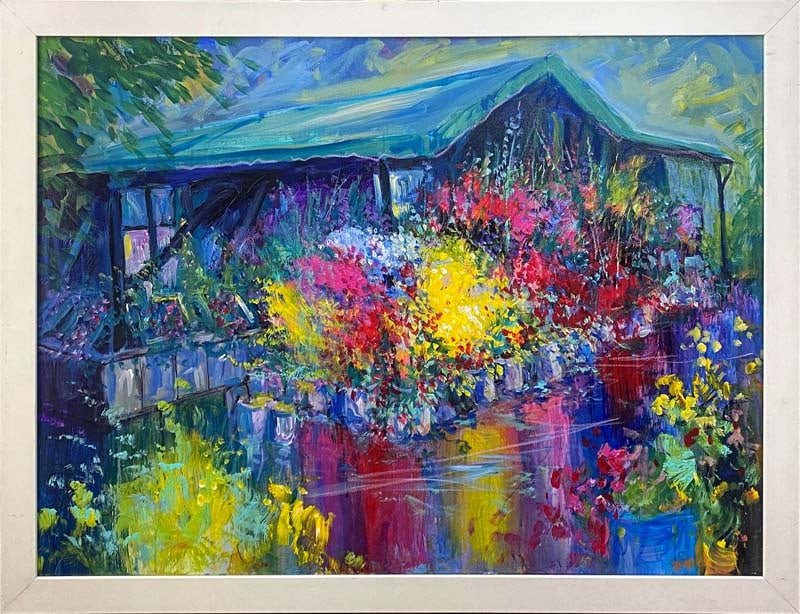 Michael Schofield original on canvas: Michael Schofield. Original on canvas Approx 30 x 40 image size in inches.Hand signed by the artist. One of a kind original Custom framed. Includes certificate of authenticity. This work was purchased