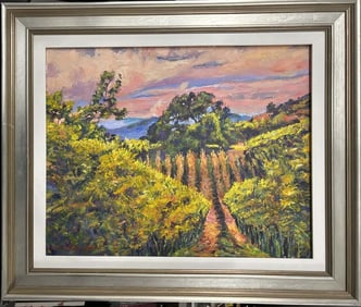 Original oil on canvas by David Lloyd Glover Landscape