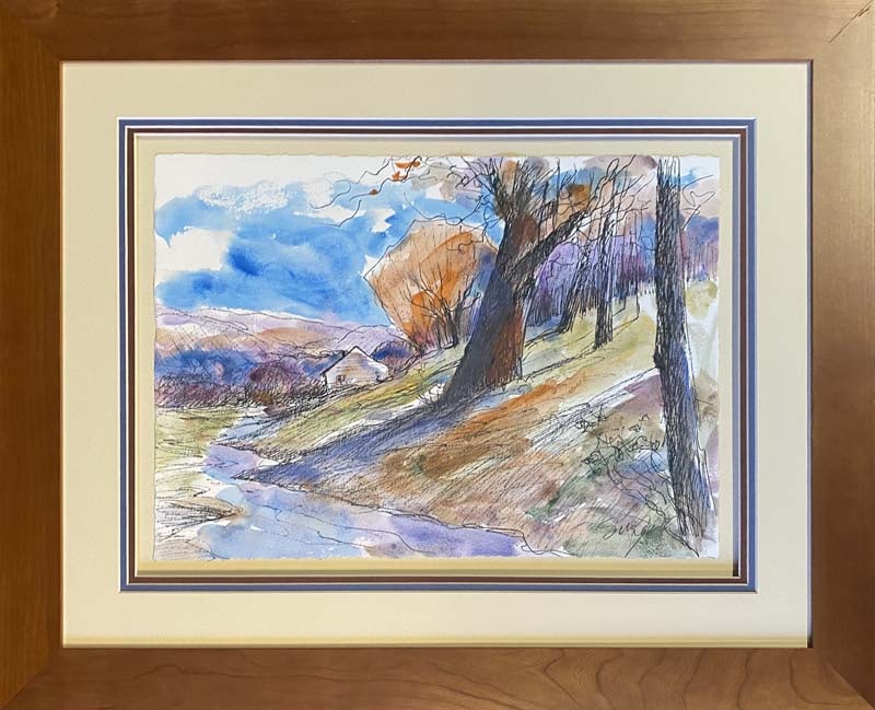 Michael Schofield original watercolor: by Michael Schofield Original on paper Hand signed by the artist. Approx 30 x 24 inches. One of a kind original. Includes certificate Custom framed. This work was purchased directly from the artist.