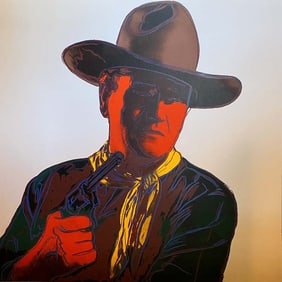 Andy Warhol Screenprint John Wayne 1986 from the Cowboys and Indians Suite Serigraph