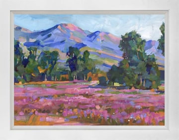 San Gabriel Wildflowers Original mixed media on canvas by David Lloyd Glover