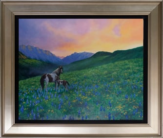 Robert Copple Hand Embellished  on canvas