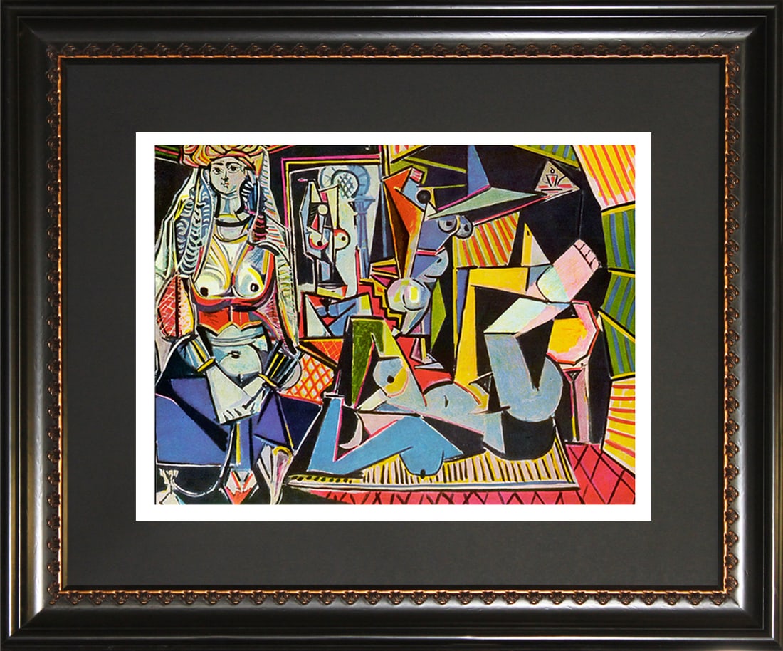 Pablo Picasso Women of Algiers Limited Edition Pablo Picasso Collection Domaine: Pablo Picasso Women of Algiers. Approx. 24 x 33. The signature is in the plate. Limited Edition. Lithograph Includes certificate of authenticity. Estate signed, part of Collection Domain Picasso. Cust