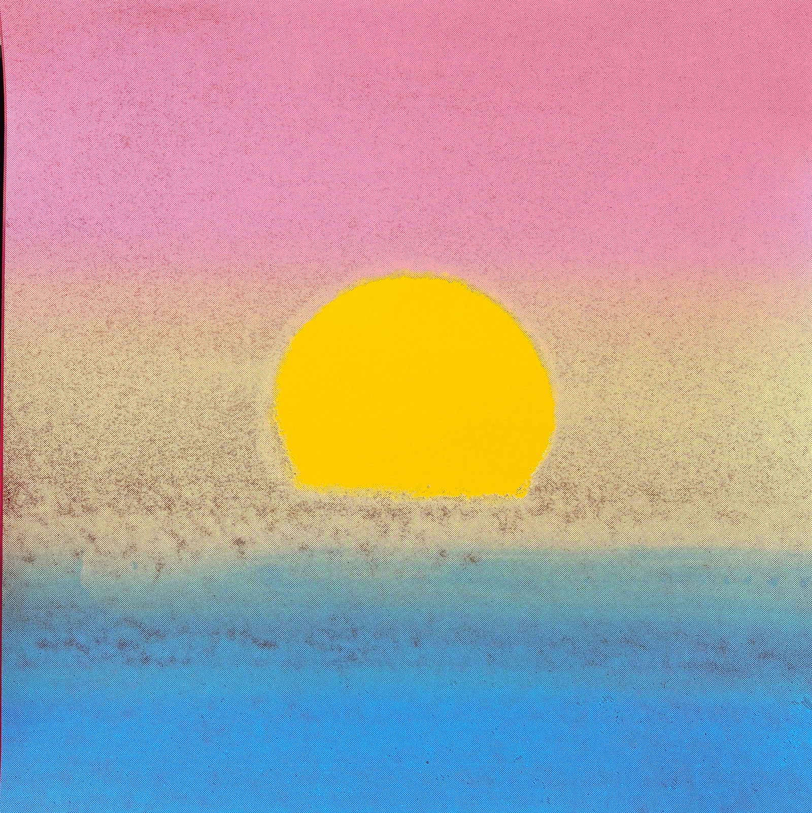 Andy Warhol from 1972 Sunset Unique Edition Original Serigraph Silkscreen in colors.: Andy Warhol from 1972 Sunset Unique Edition Original Serigraph Silkscreen in colors. Trial Artist Proof: Andy Warhol from 1972 Sunset. Unique Edition Original Serigraph Silkscreen in colors. Trial Art