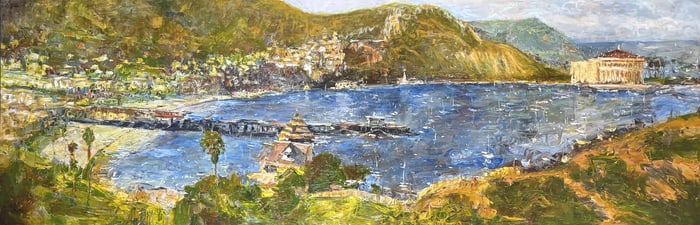 Original on canvas by Jorn Fox Panarama View  90x30 inches