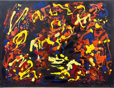 Original mixed medai on canvas Approx 40x30 inches.  Hand signed by the artist Katherine Arion