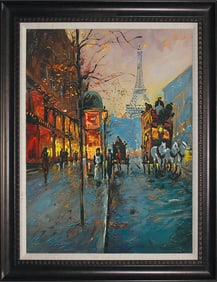 Limited Edition Hand embellished canvas Michael Schofield Paris