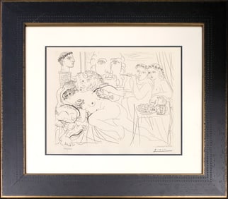 Pablo Picasso lithograph limited edition with museum official stamp