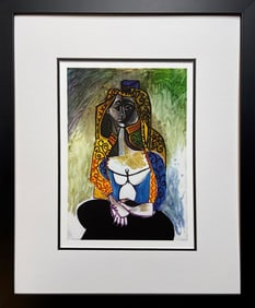 Pablo Picasso Woman in the Turkish Shawl on paper Limited Edition Collection Domaine Picasso.