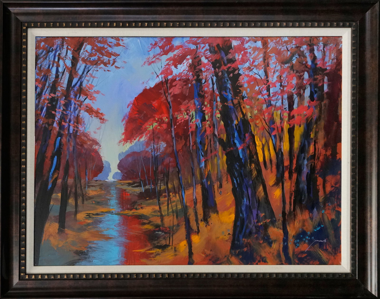 Original on canvas by Michael Schofield Landscape: Original on canvas by Michael Schofield One of a kind original Hand signed by the artist approx 30 x 40 inches image size Custom framed and includes certificate of authenticity. This art work was purc
