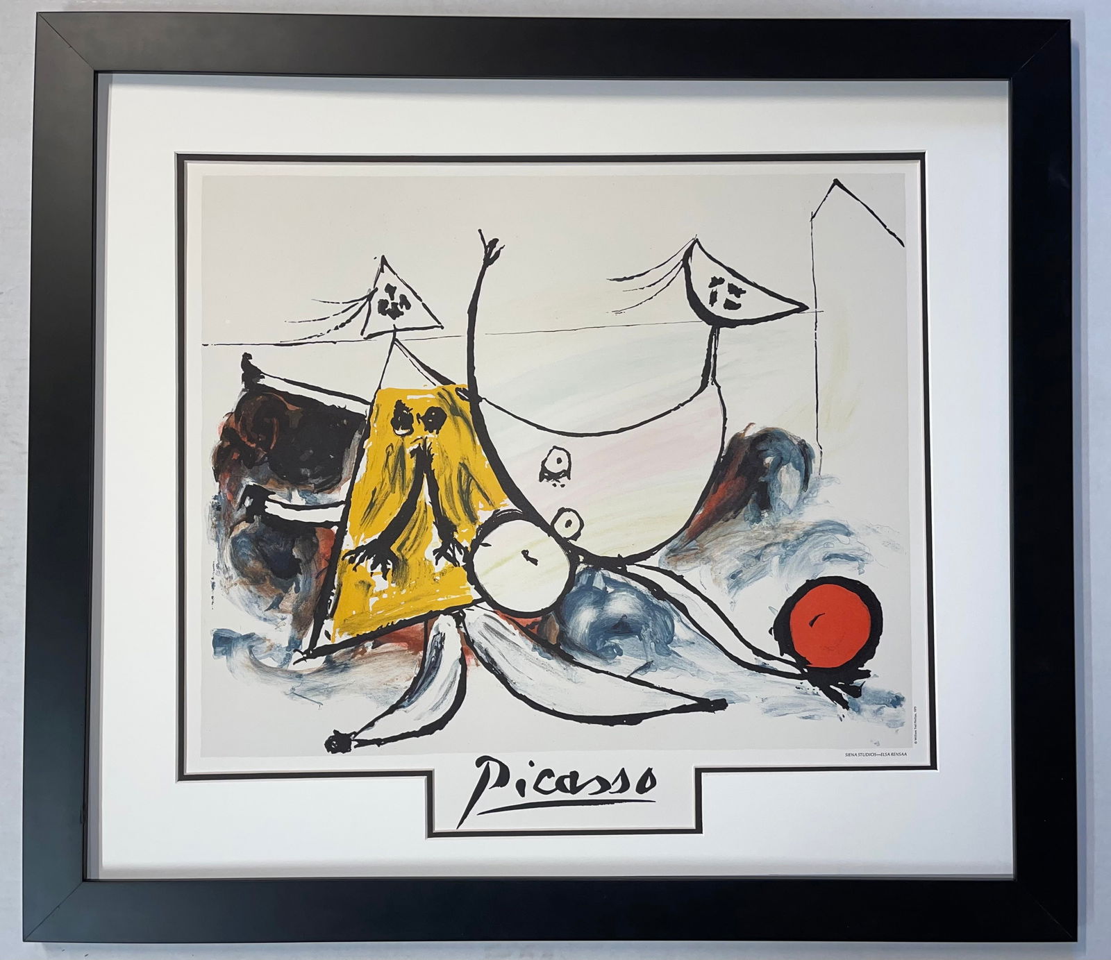 Pablo Picasso lithograph from 1982 Marina Picasso Collection: Pablo Picasso lithograph from 1982 Marina Picasso Collection Limited Edition Approx 24x18 inches image size custom framed and includes certificate