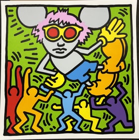 Keith Haring Silkscreen Serigraph Andy Mouse