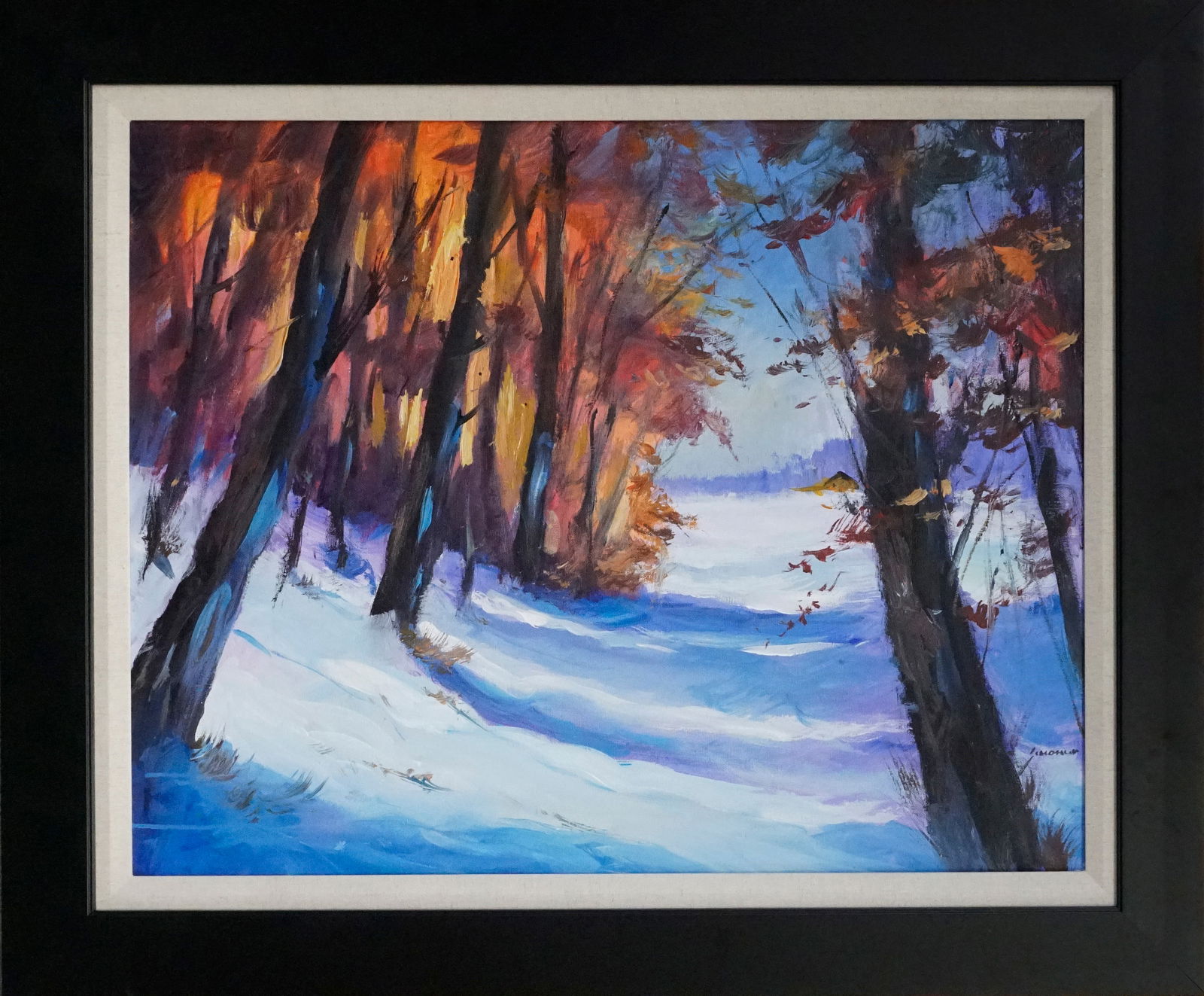 Michael Schofield Original on canvas landscape: Michael Schofield Original on canvas. Approx 40x30 inches. One-of-a-kind original. Hand signed by the artist. Includes certificate of authenticity. This work was purchased directly from the artist.