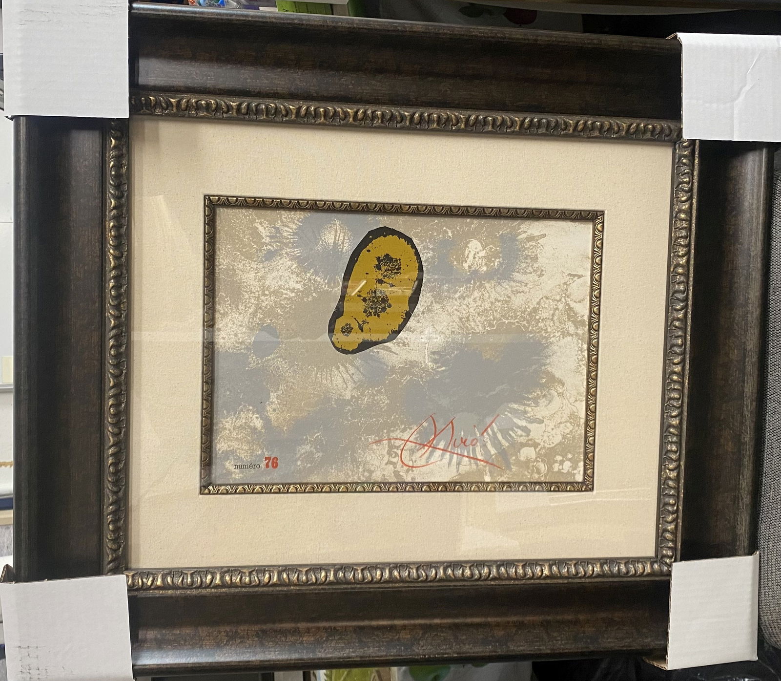 Joan Miro Hand signed Lithograph Limited Edition: Joan Miro Lithograph Hand signed and numbered 76. Approx 18x14 inches image size. Limited Edition