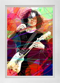 Jack  White of White Stripes Original Mixed Media on canvas David Lloyd Glover
