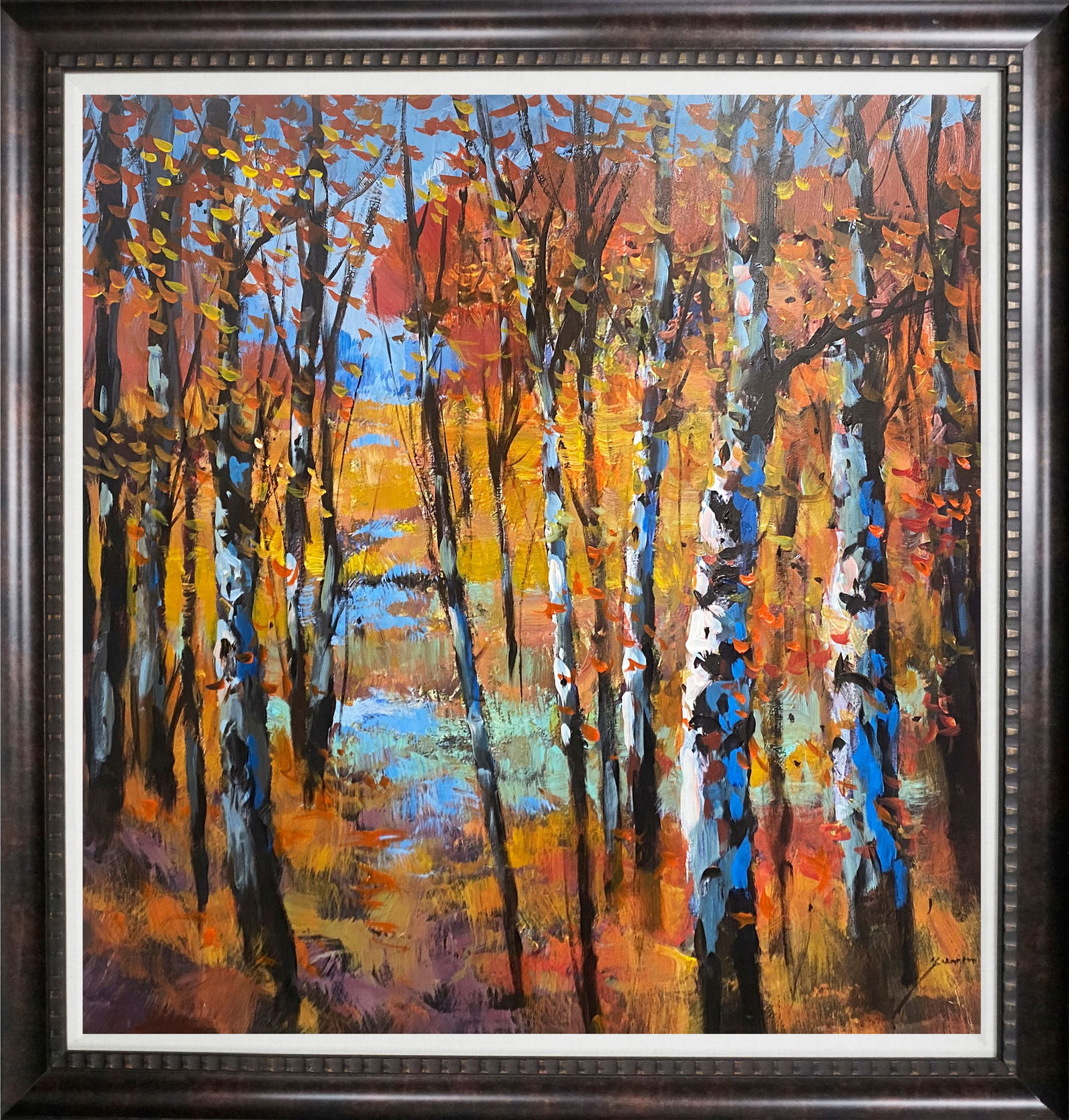 Michael Schofield Landscape Mixed Media Original on canvas: Michael Schofield Landscape Original mixed media on canvas 32 x 32 inches approx. Hand signed by the artist.Includes certificate of authenticity. This work was purchased directly from the artist. Cust