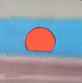 Andy Warhol  from 1972 Sunset Unique Edition Original Serigraph Silkscreen in colors.
