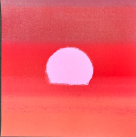 Andy Warhol  from 1972 Sunset Unique Edition Original Serigraph Silkscreen in colors.