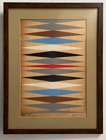 Ivan Serpa  ESTUDO GEOMeTRICO  1954  Gouache on board  Signed and dated on lower right and on verso