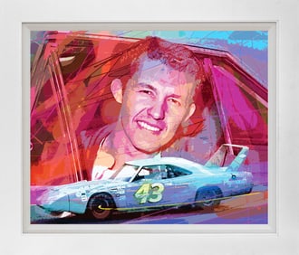 Richard Petty Superbird Limited Edition on canvas by David Lloyd Glover