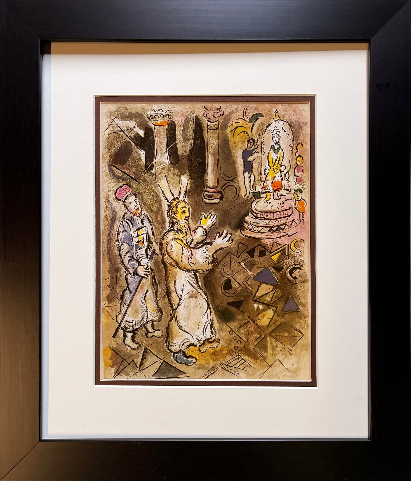 Marc Chagall Lithograph 1974: Marc Chagall 1974 Lithograph Approx 24x18 inches image size Includes certificate Custom framed