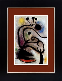 Joan Miro color plate lithograph 1968