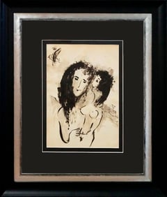 Pen and ink on paper in the manner of Marc Chagall