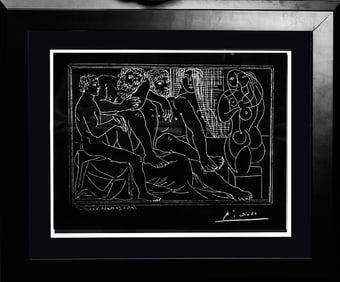 Pablo Picasso Limited Edition Drawing en Verso After Pablo Picasso