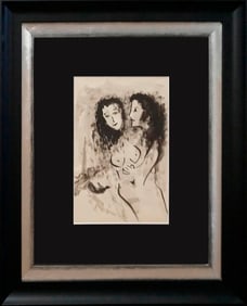 Original pen and ink in the manner of Marc Chagall