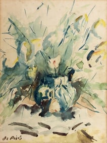 Filipo Tibertelli DE PISIS (1896-1956)  Vase of Flowers  original on paper