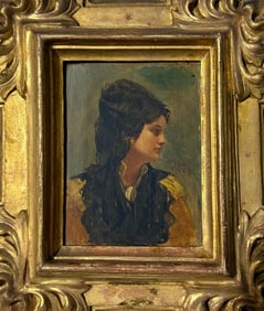 Julius LeBlanc Stewart (1855-1919)  oil on wood  “Portrait of a Woman