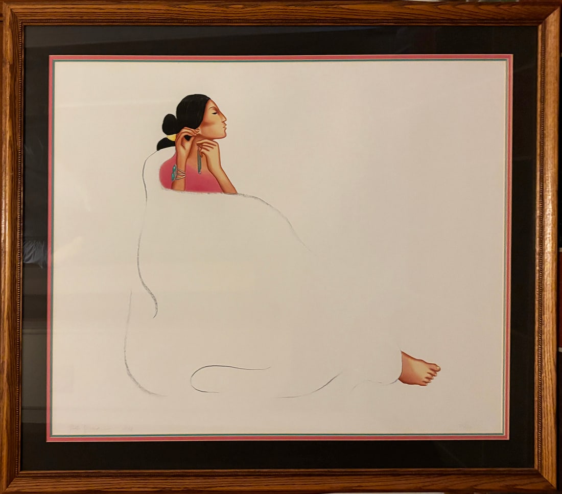 R. C. Gorman Limited Edition Original Lithograph Hand signed and numbered and framed: R. C. Gorman Limited Edition original Lithograph Hand signed and numbered and framed Approx 33x25 inches Includes certificate.