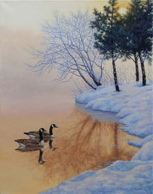 Robert Copple original mixed media on canvas