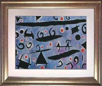 Joan Miro color plate lithograph from 1970