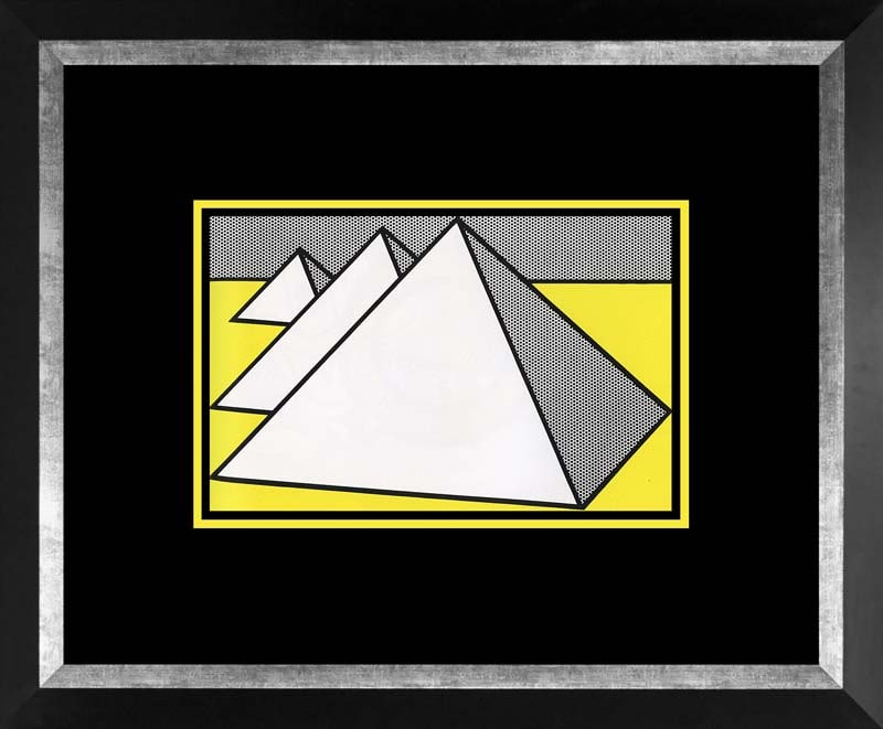 Roy Lichtenstein 1996 Pyramid Lithograph after Lichtenstein: Roy Lichtenstein Lithograph 1996. Approx 20 x 24 inches. Professionally framed. Includes Certificate of Authenticity.