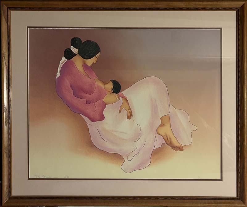 R. C. Gorman Limited Edition Serigraph Hand signed and numbered and framed: R. C. Gorman Limited Edition Serigraph Hand signed and numbered and framed Approx 33x25 inches Includes certificate.