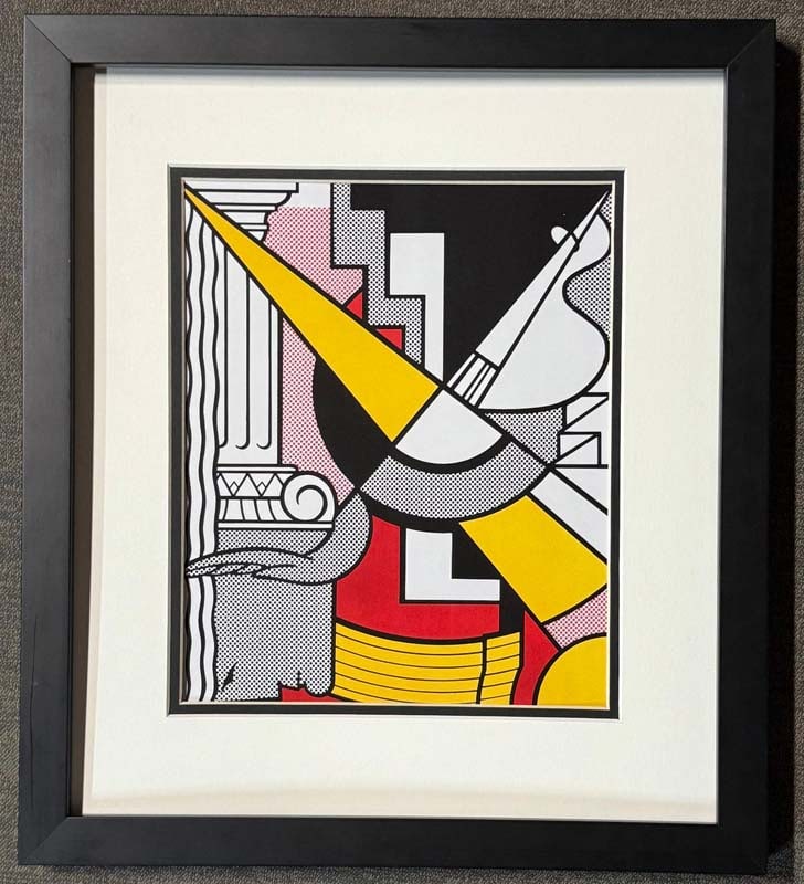 Roy Lichtenstein Lithograph from 1970: Roy Lichtenstein Color Plate Lithograph from 1970. Approx 20x24 inches. Custom framed. Includes documentation.