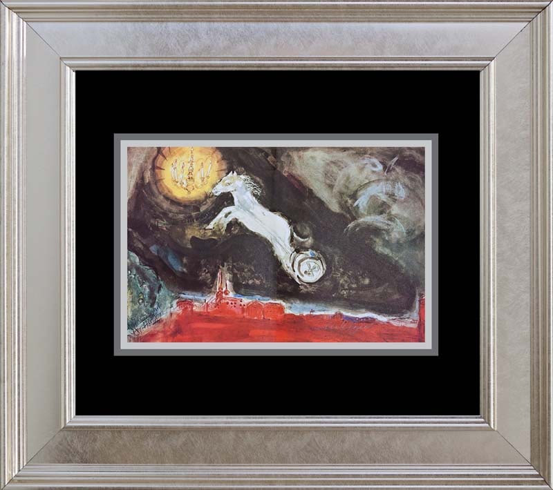 Marc Chagall Hand signed Lithograph: Marc Chagall Hand signed Lithograph. Lithograph hand signed by Marc Chagall. Approx 26x24 inches. Professionally framed. Includes certificate of authenticity.