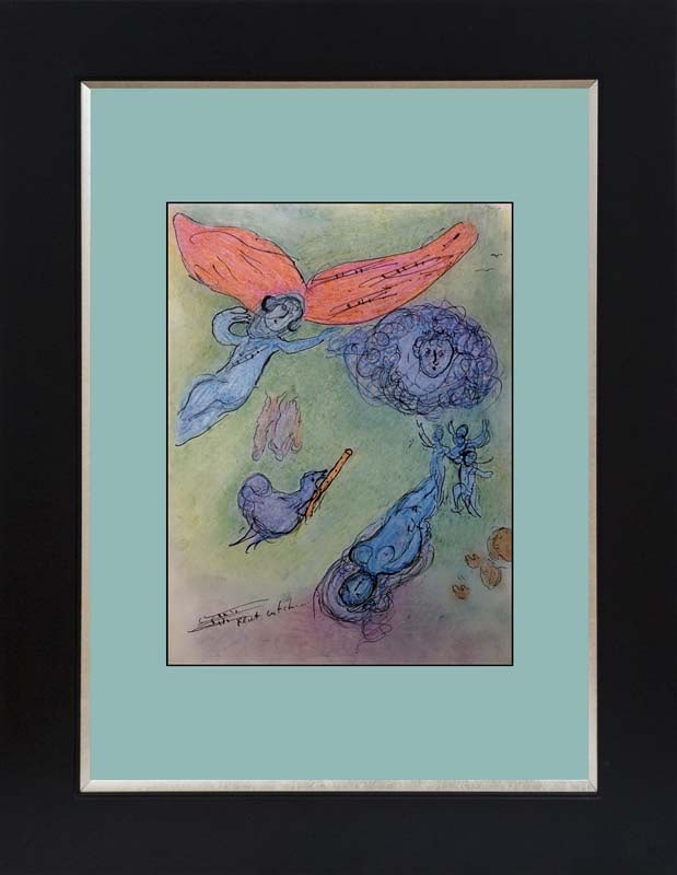 Marc Chagall Lithograph from 1968: Marc Chagall Lithograph from 1968 Approx 24x20 inches Custom framed Includes certificate.