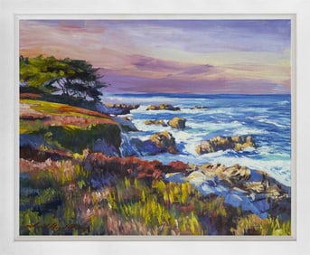 Evening at Sea Original mixed media on canvas David Lloyd Glover