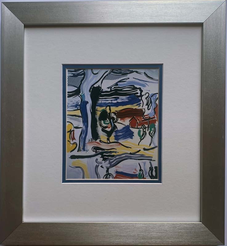 Roy Lichtenstein Color Plate Lithograph from 1973: Roy Lichtenstein Lithograph from 1972. Custom framed. Approx 24x20 inches. Includes certificate.