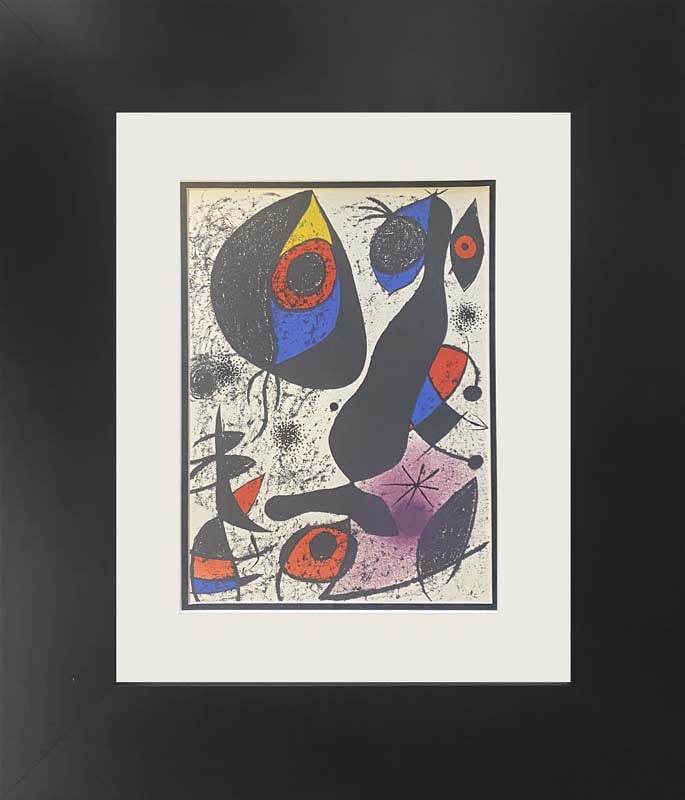 Joan Miro Original Lithograph: Joan Miro Original Lithograph on paper. Custom framed. Approx 24x20 inches. Custom framed and includes certificate.
