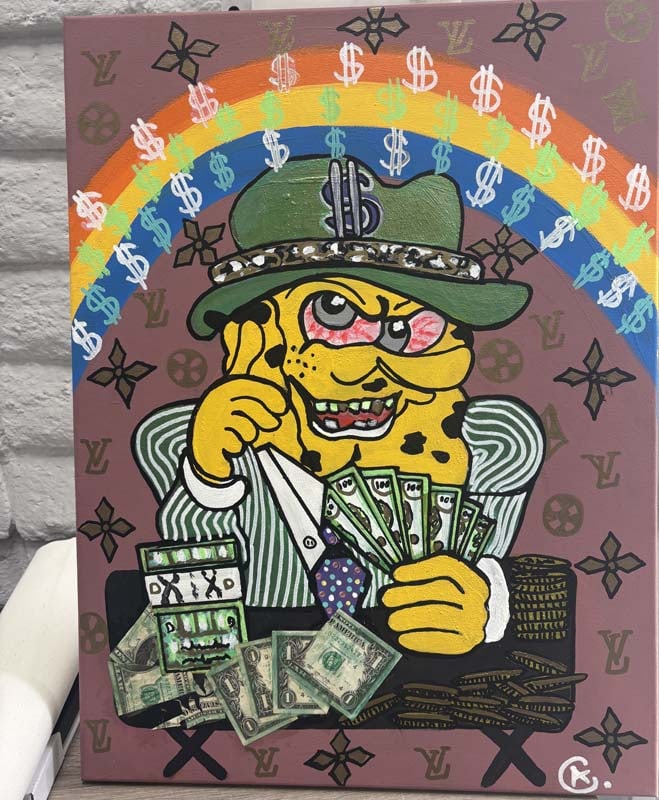 Original on canvas by Art Chorny: Original on canvas by Art Chorny Approx 30x40 inches One of a kind original Hand signed by the Artist and includes certificate of authenticity. This comes framed.