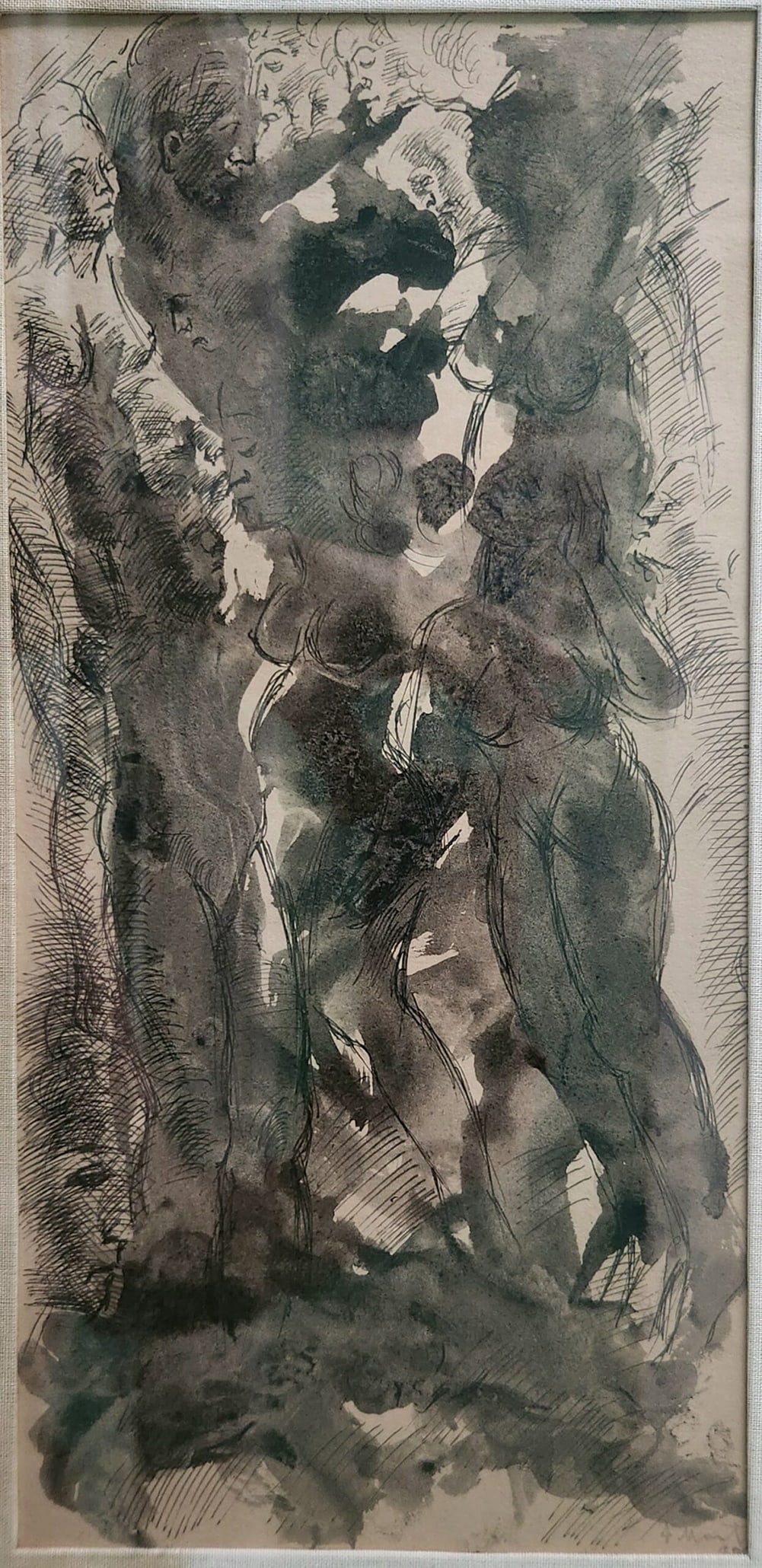 JACQUES MARTIN original 1898 INK DRAWING NUDES: JACQUES MARTININK DRAWING NUDES BY JACQUES MARTIN 1898 Ink drawing signed by Jaques Martin dated 1898measures 33cm (13 in) x 17 cm (6.5 in)