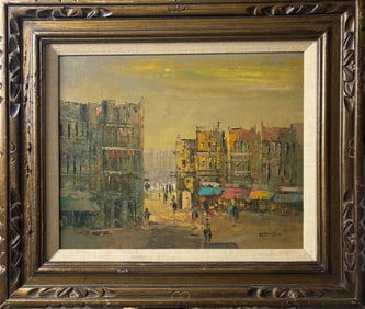 Roven Paris Cityscape Original oil on canvas