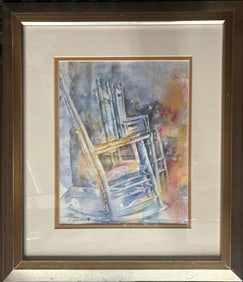 Original watercolor painting hand signed impressionism