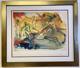 Salvador Dali Lithograph Limited Edition Horseman