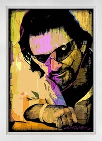 Bono Mixed media original on canvas David Lloyd Glover