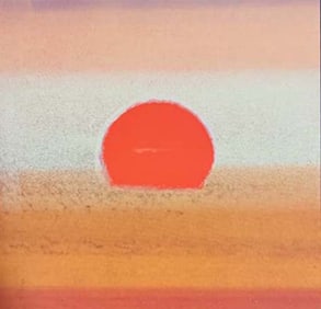 Andy Warhol  from 1972 Sunset Unique Edition Original Serigraph Silkscreen in colors.