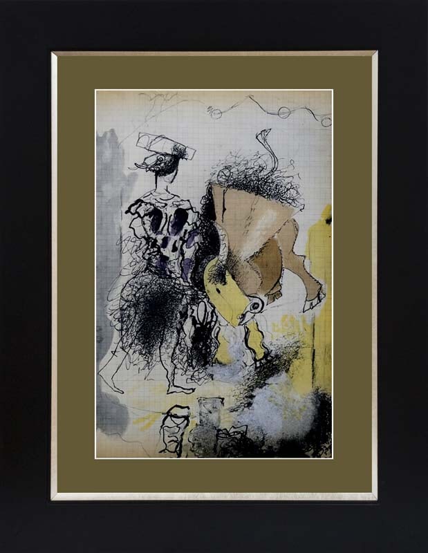 Georges Braque original lithograph Verve Collection: Georges Braque original lithograph Verve Collection. Approx 24x20 inches. Includes certificate. Custom framed.